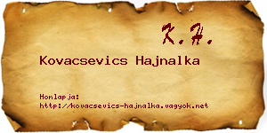 Kovacsevics Hajnalka névjegykártya
